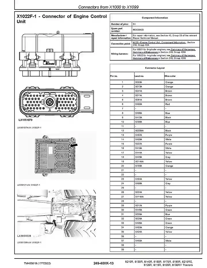 John Deere 6105R-6210RE Tractors Diagnostic Manual TM403819