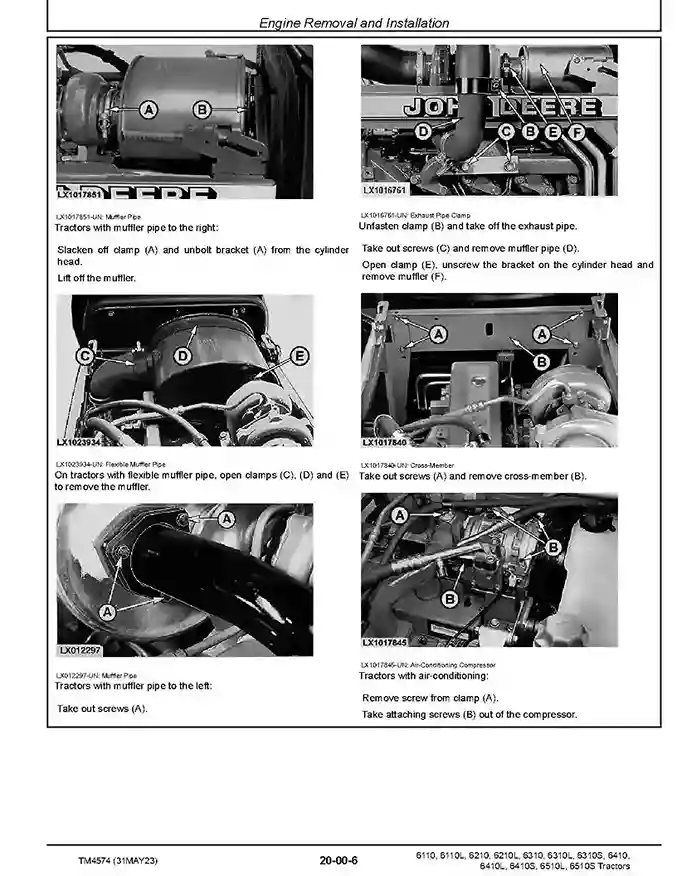 John Deere 6110 6110L 6210 6210L 6310 6310L 6310S 6410 6410L 6410S 6510L 6510S Tractors Repair Manual TM4574 John Deere 6110 6110L 6210 6210L 6310 6310L 6310S 6410 6410L 6410S 6510L 6510S Tractors Repair Manual TM4574