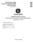 John Deere 6110E 6125E 6415 6615 Classic Tractors Repair Manual TM800419