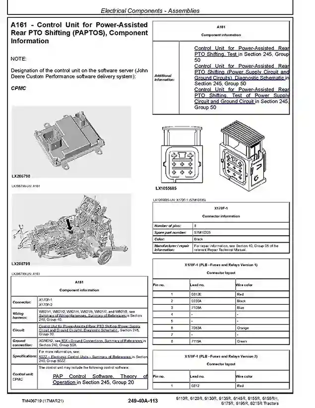 John Deere 6110R John Deere 6110R-6215R Tractors Diagnostic Manual TM406719