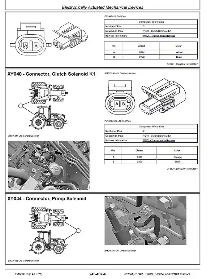 John Deere 6135M 6150M 6170M 6190M 6210M Tractors Diagnostic Manual TM808219