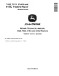 John Deere 6140J 6155J 7425 7525 Tractors Repair Manual TM605819
