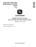 John Deere 6230 6330 6430 6530 6630 Premium Tractors Repair Manual TM8008