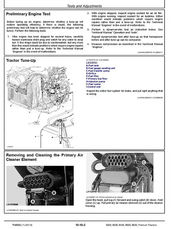 John Deere 6230 John Deere 6230 6330 6430 6530 6630 Repair TM8008