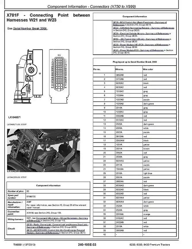 John Deere 6230 6330 6430 Premium Tractors Diagnostic Manual TM8081