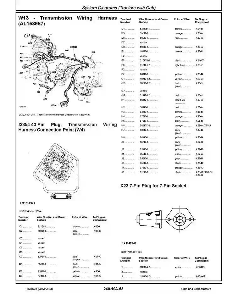 John Deere 6405 John Deere 6405 6605 Tractors Operation and Test Manual TM4576