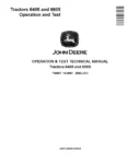 John Deere 6405 John Deere 6405 6605 Tractors Operation and Test Manual TM4867