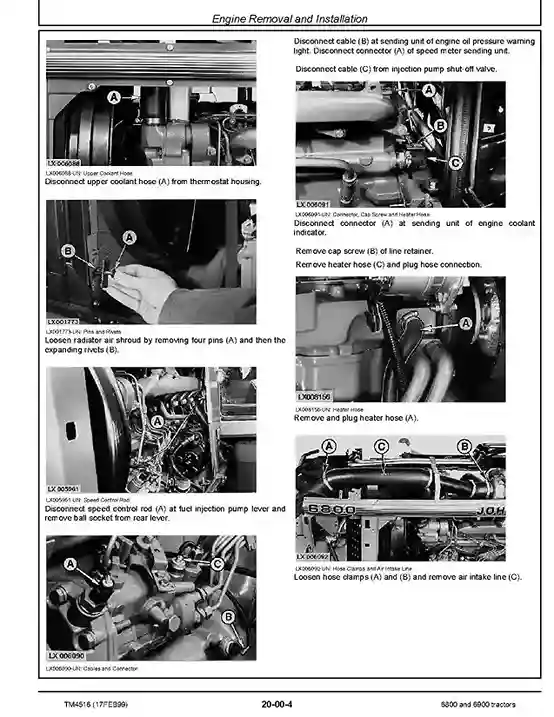 John Deere 6800 John Deere 6800 6900 Tractors Repair Manual TM4516