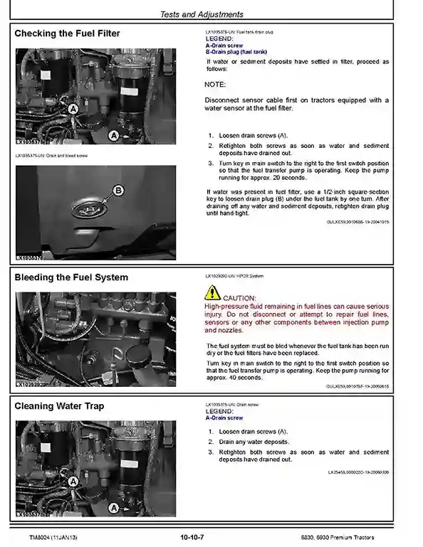 John Deere 6830 John Deere 6830 Premium 6930 Premium Tractors Repair Manual TM8024