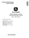 John Deere 7130 7230 Premium Tractors Repair Manual TM400119