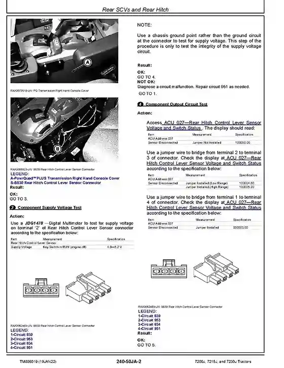 John Deere 7200J 7215J 7230J Tractors Diagnostic Manual TM805019