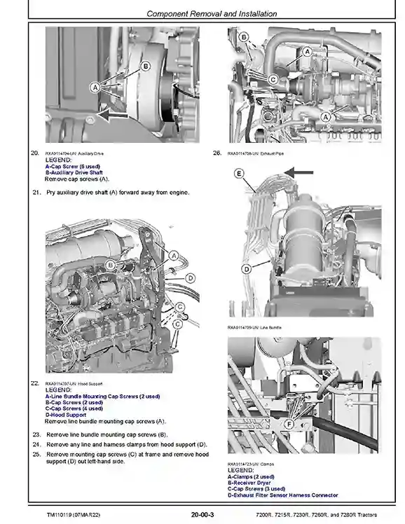 John Deere 7200R John Deere 7200R 7215R 7230R 7260R 7280R Tractors Repair Manual TM110119
