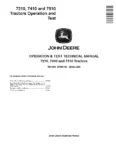 John Deere 7210 7410 7510 Tractors Operation and Test Manual TM1654