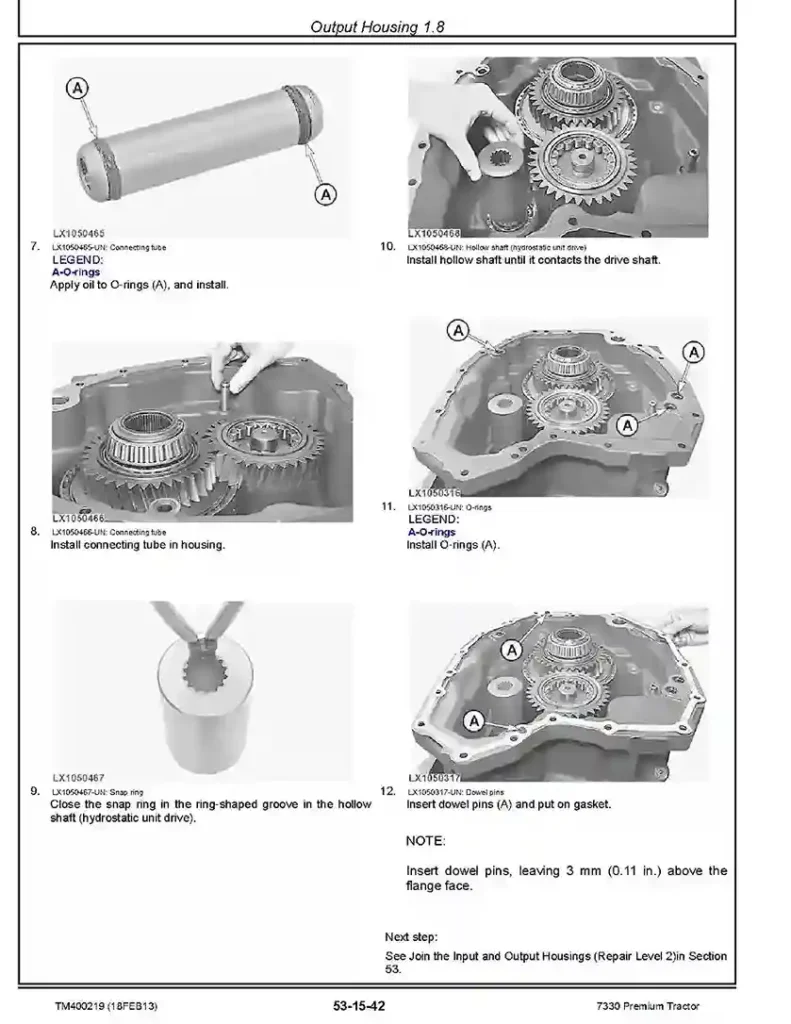 John Deere 7330 John Deere 7330 Premium Tractors Repair Manual TM400219