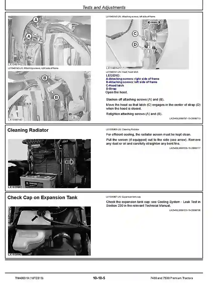 John Deere 7430 7530 Premium Tractors Repair Manual TM400319