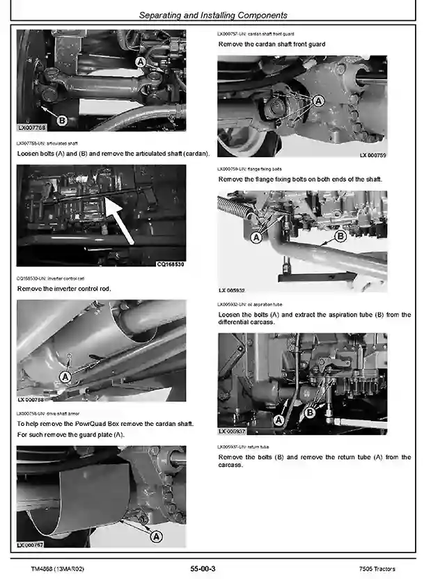 John Deere 7505 John Deere 7505 Tractors Repair Manual TM4868