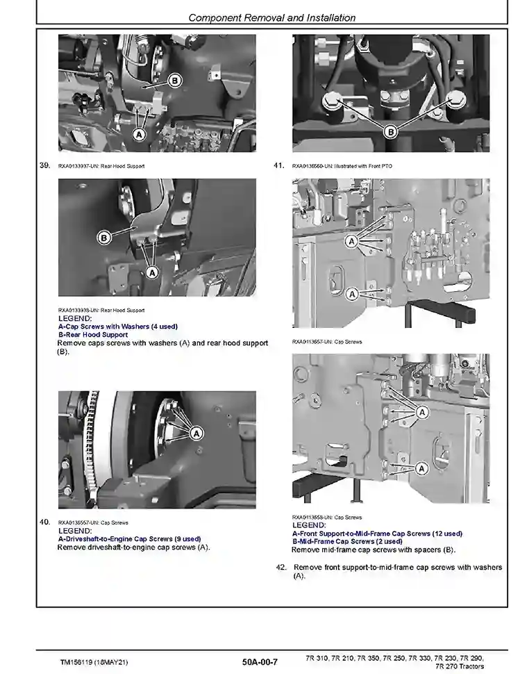 John Deere 7R 210 7R 230 7R 250 7R 270 7R 290 7R 310 7R 330 7R 350 Tractors Repair Manual TM156119