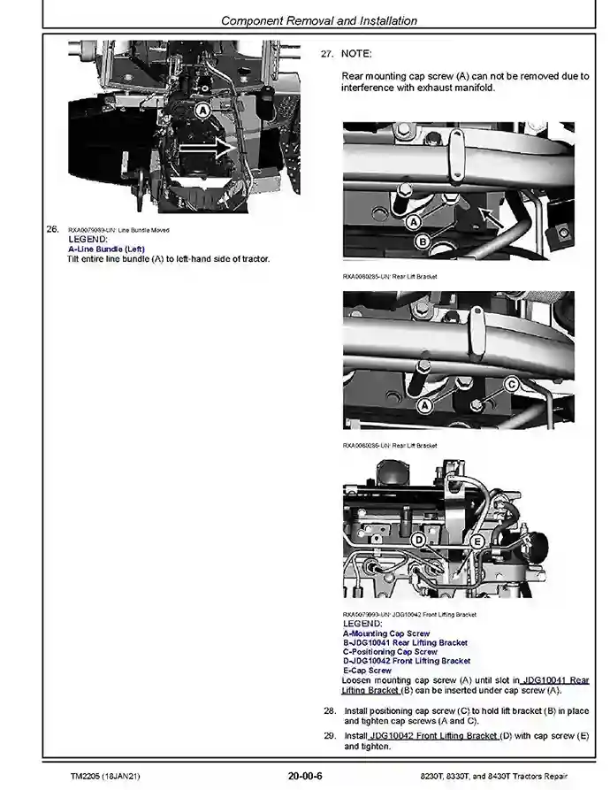 John Deere 8230T 8330T 8430T Tracked Tractors Repair Manual TM2205
