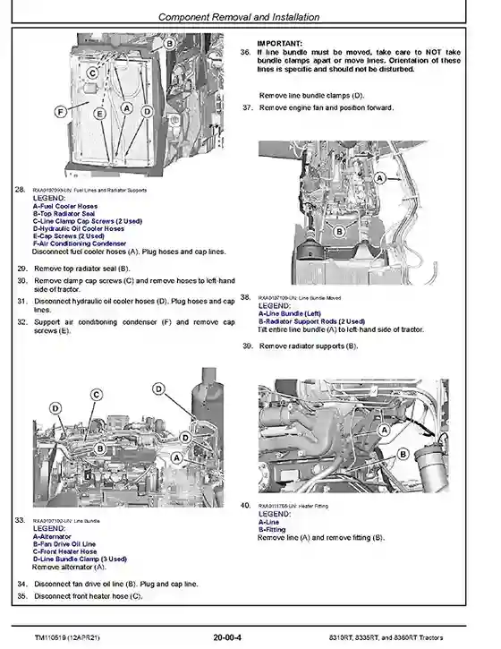 John Deere 8310RT 8335RT 8360RT Tracked Tractors Repair Manual TM110519