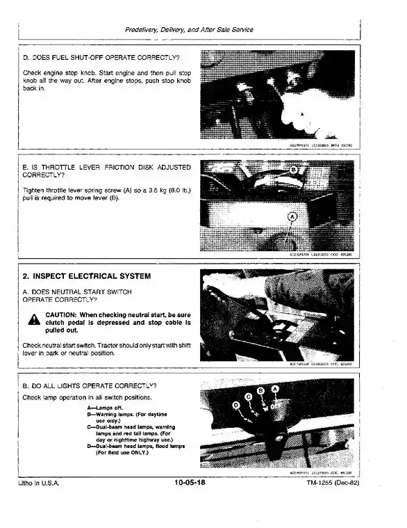 John Deere 8450 8650 4WD Articulated Tractors Repair Manual TM1355
