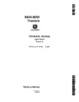 John Deere 8450 8650 4WD Articulated Tractors Repair Manual TM1355