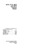 John Deere 8570 8770 8870 8970 4WD Articulated Tractors Repair Manual TM1549