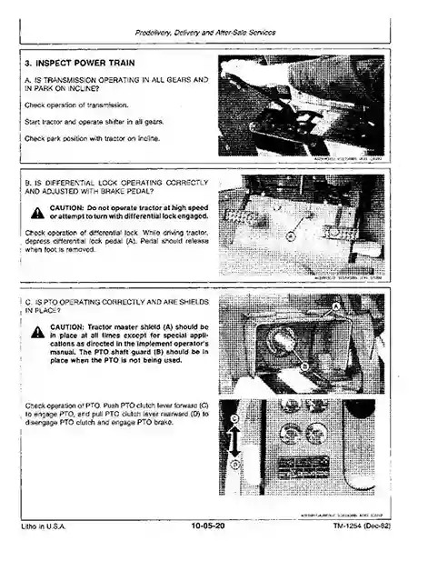 John Deere 8850 4WD Articulated Tractors Repair Manual TM1254