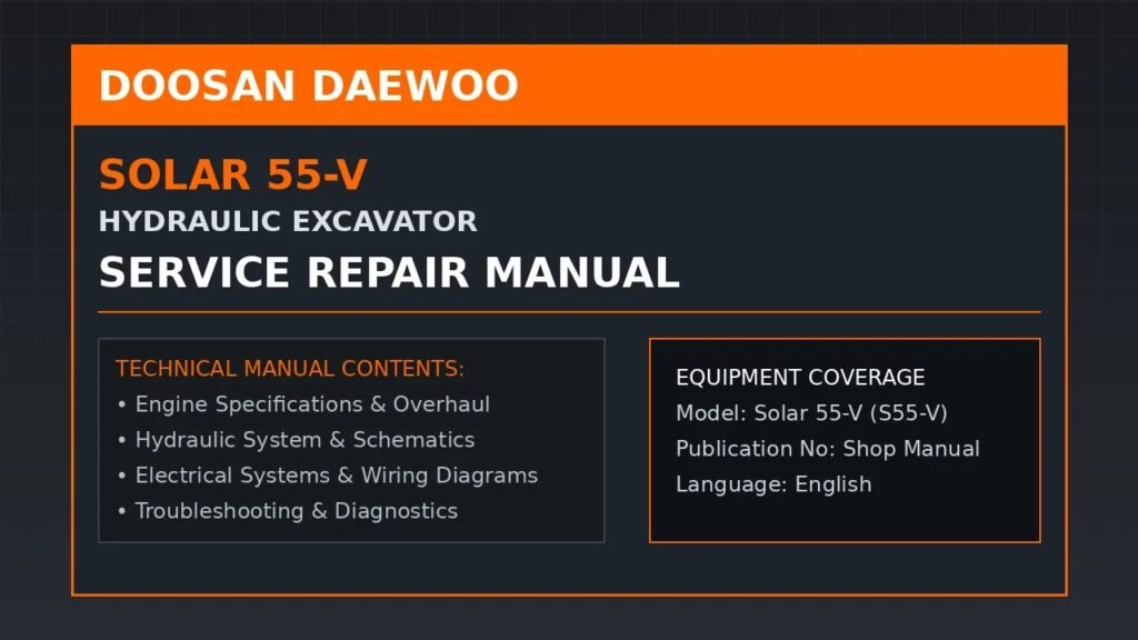 DOOSAN DAEWOO SOLAR 55-V Service Repair Manual