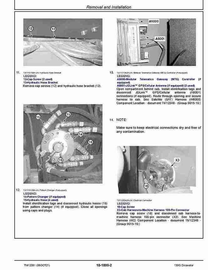 John Deere 130G Crawler Excavators Repair Manual TM12351
