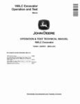 John Deere 160LC Crawler Excavators (Metric) Operation and Test Manual TM1661 John Deere 160LC Crawler Excavators (Metric) Operation and Test Manual TM1661
