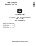 John Deere 190E Crawler Excavators Operation and Test Manual TM1539 John Deere 190E Crawler Excavators Operation and Test Manual TM1539