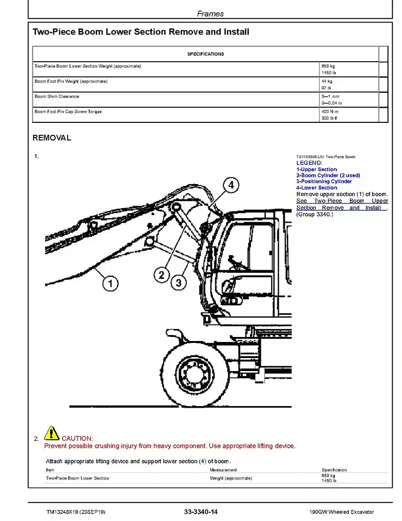 John Deere 190GW Wheeled Excavators Repair Manual TM13248X19 John Deere 190GW Wheeled Excavators Repair Manual TM13248X19