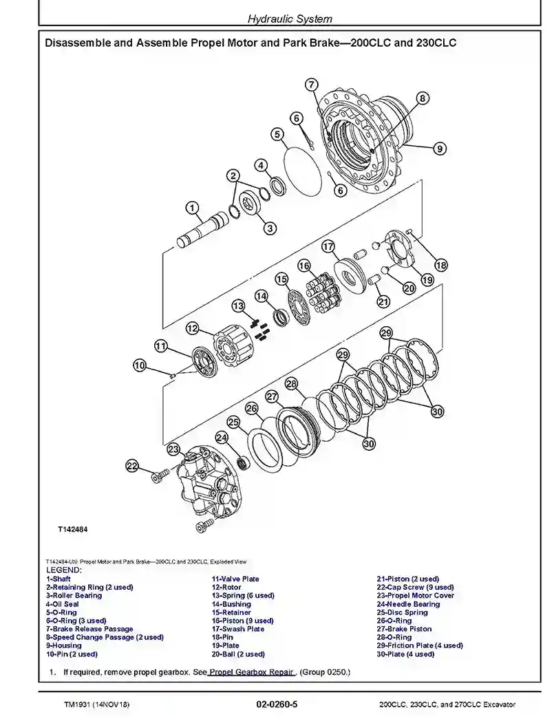 John Deere 200C LC, 230C LC and 270C LC Crawler Excavators Repair Manual TM1931 John Deere 200C LC, 230C LC and 270C LC Crawler Excavators Repair Manual TM1931