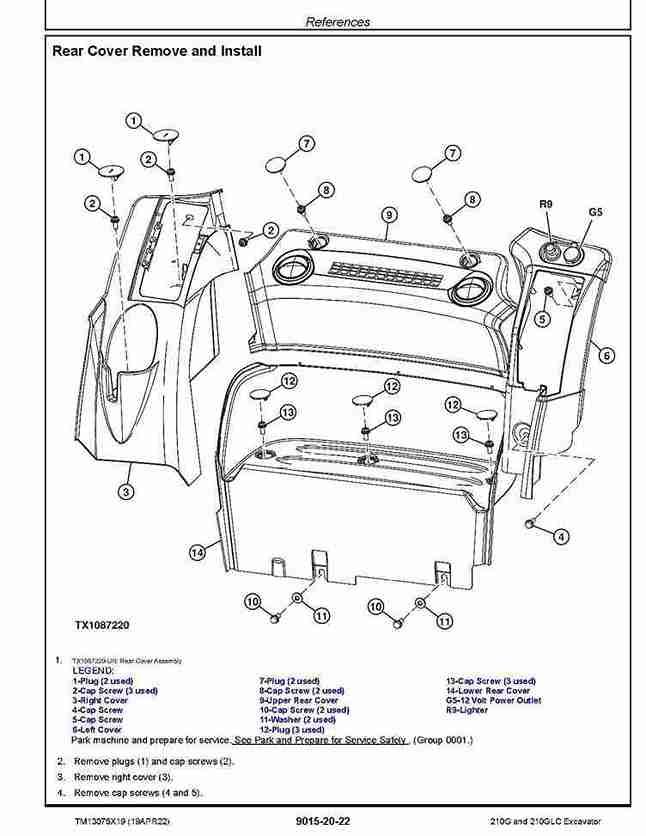 John Deere 210G and 210GLC Crawler Excavators Operation and Test Manual TM13076X19