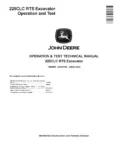 John Deere 135C RTS John Deere 225C LC RTS Crawler Excavators Operation and Test Manual TM2095