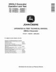 John Deere 250GLC Crawler Excavators Operation and Test Manual TM12171