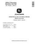 John Deere 250GLC Crawler Excavators Operation and Test Manual TM13208X19