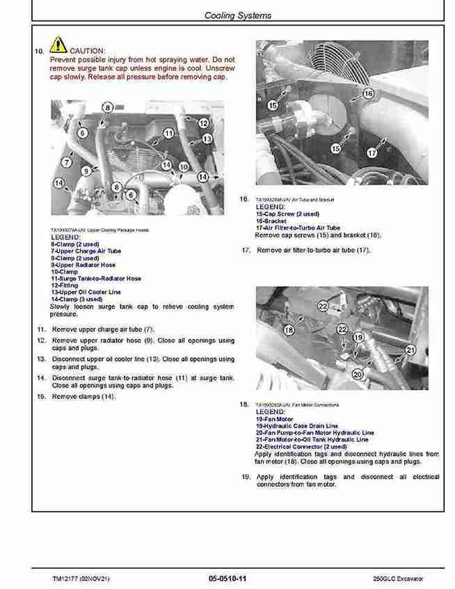 John Deere 250GLC Crawler Excavators Repair Manual TM12177