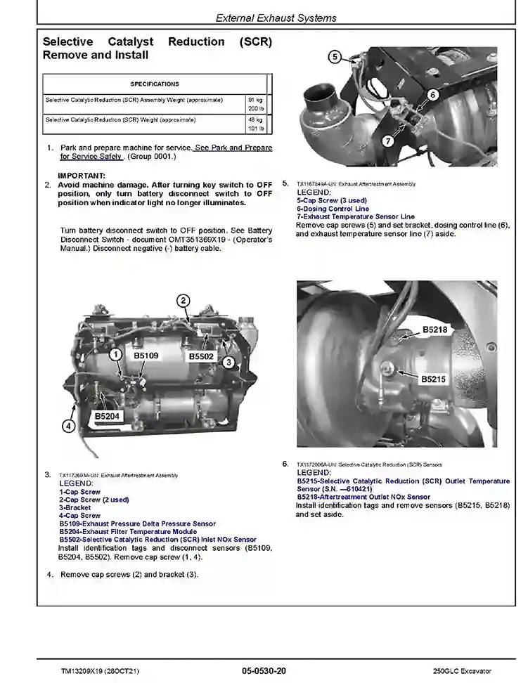 John Deere 250GLC Crawler Excavators Repair Manual TM13209X19 John Deere 250GLC Crawler Excavators Repair Manual TM13209X19