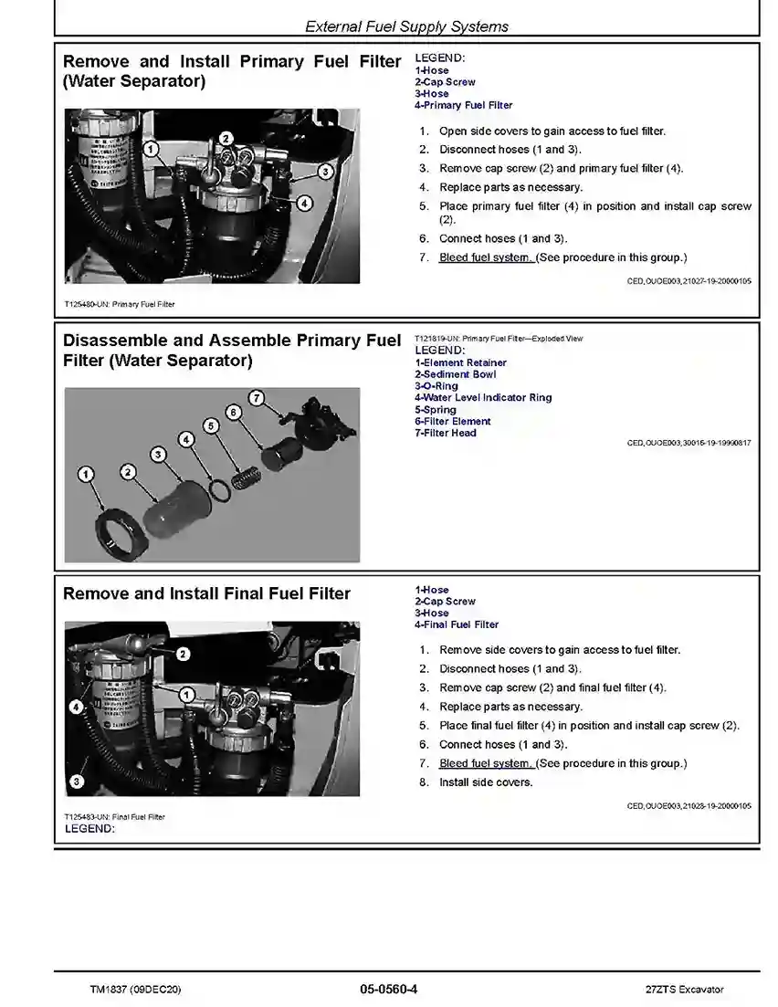 John Deere 27ZTS Compact Excavators (Metric) Repair Manual TM1837 John Deere 27ZTS Compact Excavators (Metric) Repair Manual TM1837