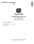 John Deere 27ZTS Compact Excavators (Metric) Repair Manual TM1837