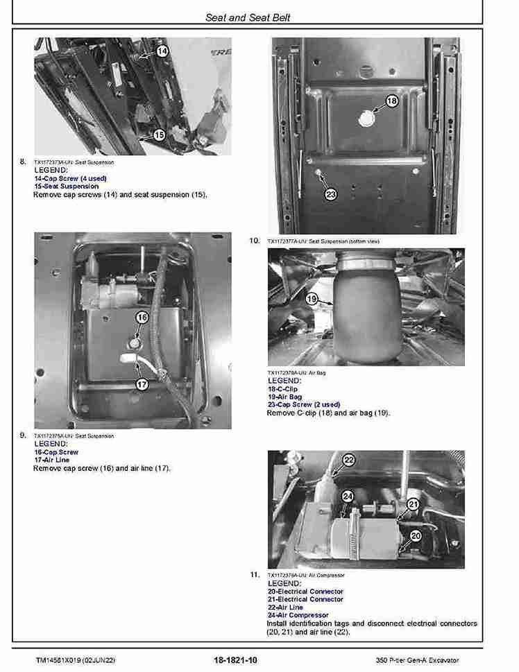 John Deere 350 P-Tier Crawler Excavators Repair Manual TM14581X019 John Deere 350 P-Tier Crawler Excavators Repair Manual TM14581X019