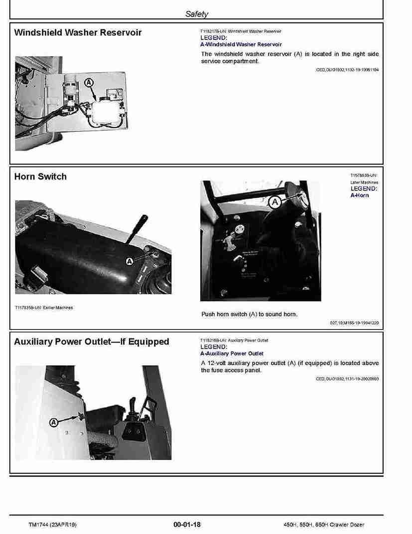 John Deere 450H, 550H and 650H Crawler Dozers Repair Manual TM1744