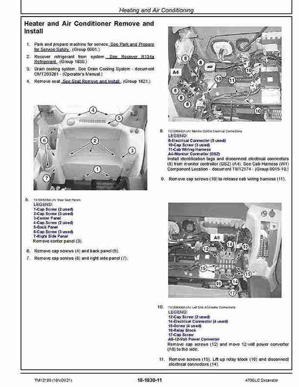 John Deere 470GLC Crawler Excavators Repair Manual TM12180