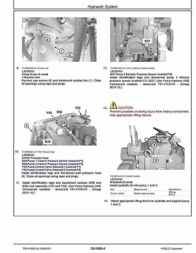 John Deere 470GLC (SN. from D473001) Crawler Excavators Repair Manual TM14155X19