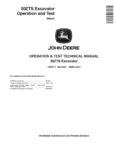 John Deere 50ZTS Compact Excavators (Metric) Operation and Test Manual TM1817 John Deere 50ZTS Compact Excavators (Metric) Operation and Test Manual TM1817