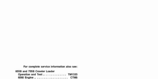 John Deere 655B and 755B Crawler Loaders Repair Manual TM1478