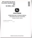 John Deere 670 P-Tier and 870 P-Tier Crawler Excavators Operation and Test Manual TM14604X019 John Deere 670 P-Tier and 870 P-Tier Crawler Excavators Operation and Test Manual TM14604X019