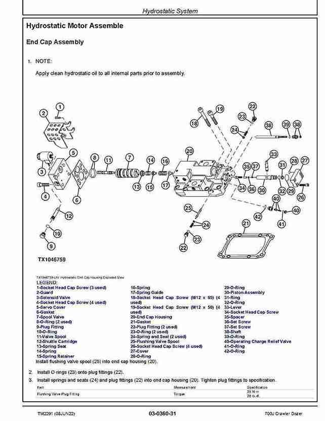 John Deere 700J Crawler Dozers Repair Manual TM2291