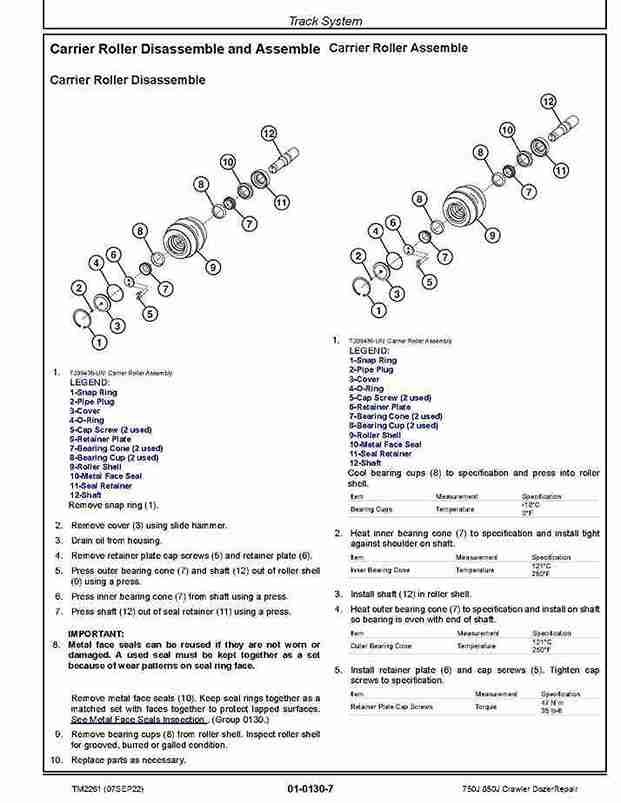John Deere 750J, 850J Crawler Dozers with 6081HT006 Engine Repair Manual TM2261